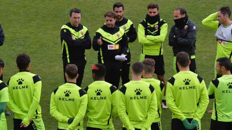 Imagen del entrenamiento de esta mañana en el Martínez Valero