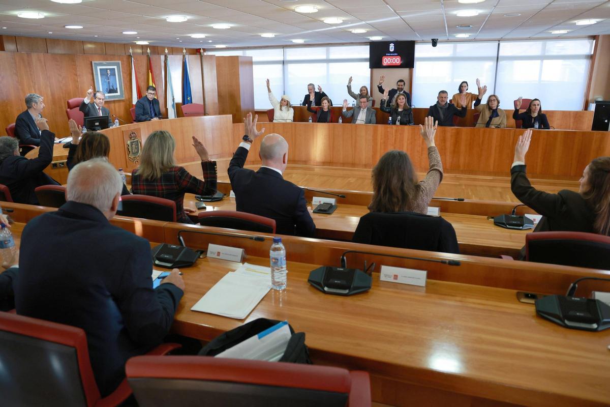 Un pleno municipal de Vigo en una imagen de archivo