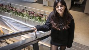 Nerea Llanes, autora de Academia 1. Ocaso, en la sede de Planeta de Barcelona