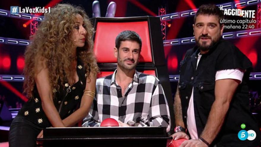 Los tres &#039;coach&#039; de &#039;La Voz Kids 4&#039;.