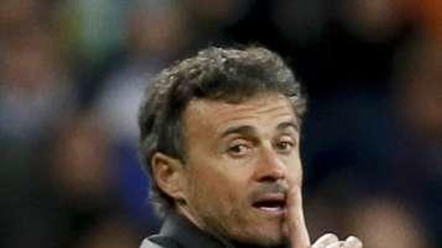 Luis Enrique, durante el partido.