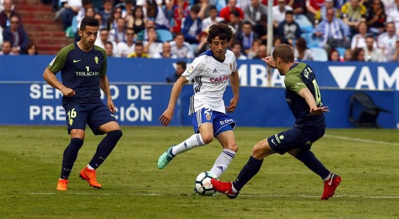 Sufrida victoria del Real Zaragoza contra el Sporting de Gijón