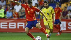 Juanlu Sánchez durante el partido amistoso entre España y Ucrania