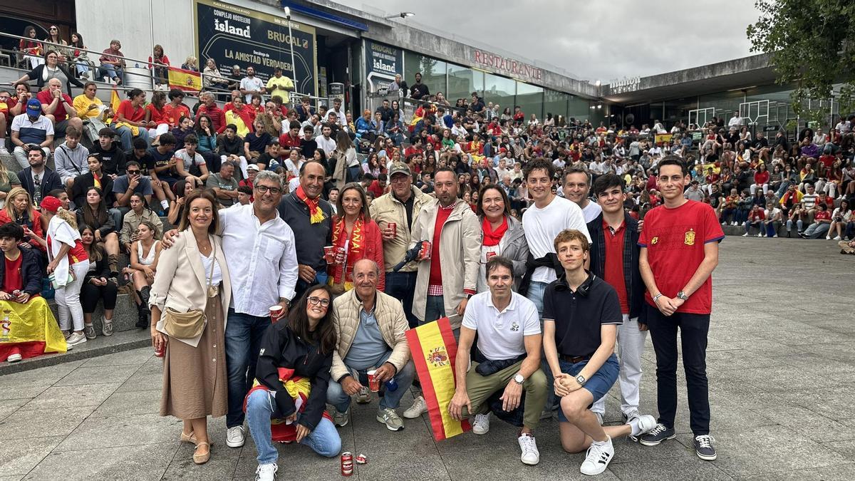 La Diputación también instaló una gran pantalla en 2024 en Praza da Estrela para seguir la Eurocopa.