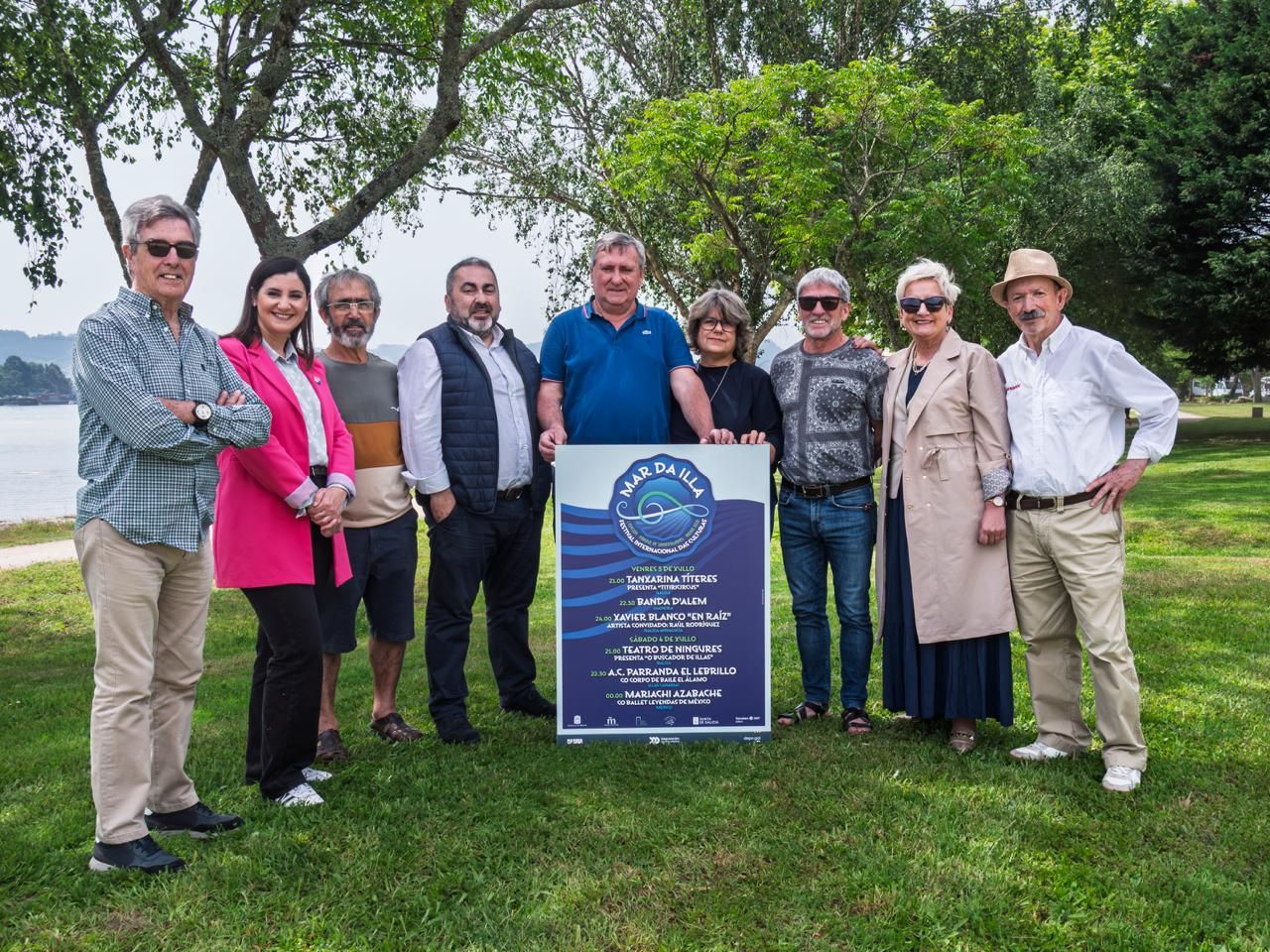 Presentación del festival con representantes de Nova Meira y del Concello este viernes en San Bartoloméu.