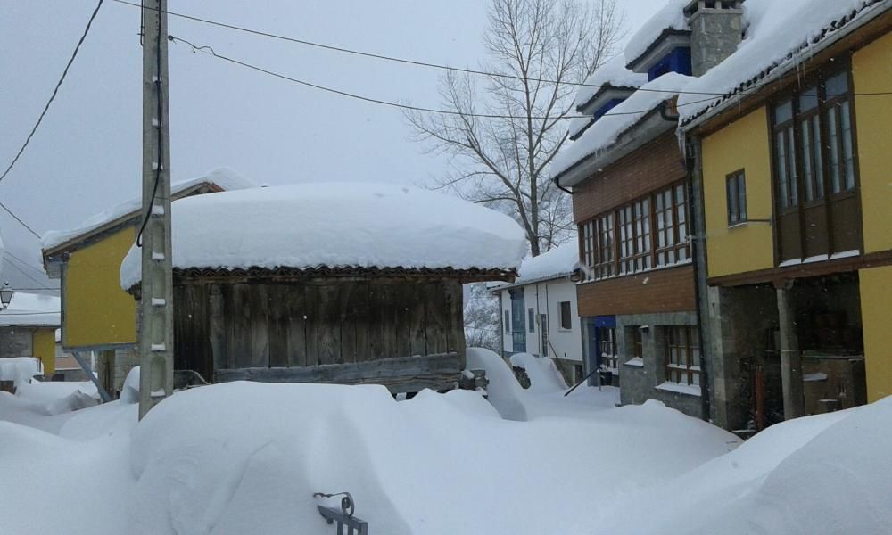 Así luce Somiedo bajo un manto de nieve