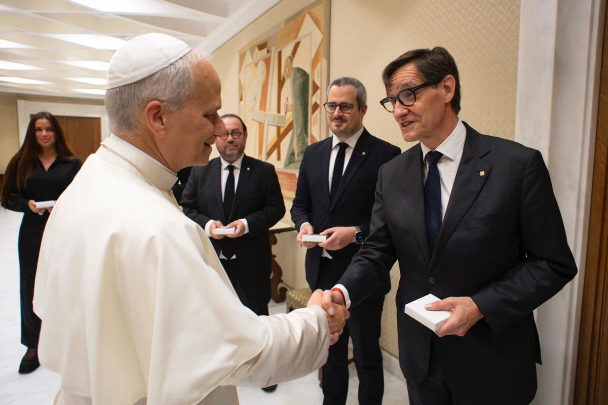 Salvador Illa se reúne con el papa León XIV en el Vaticano