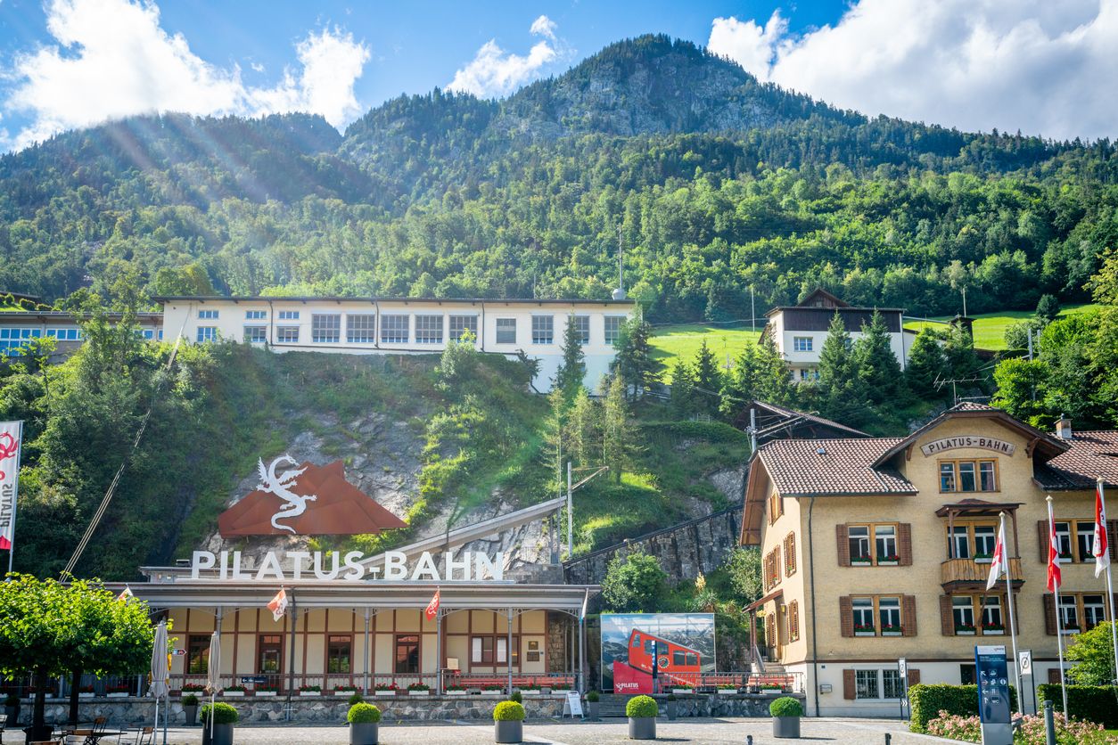 Estación de tren de Pilatus Bahn.