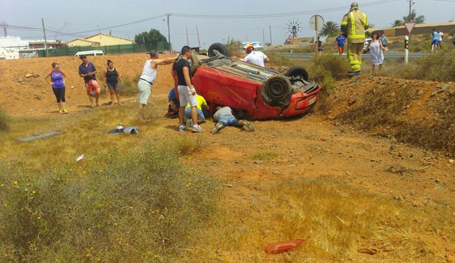 Imágenes del segundo de los accidentes, en Antigua