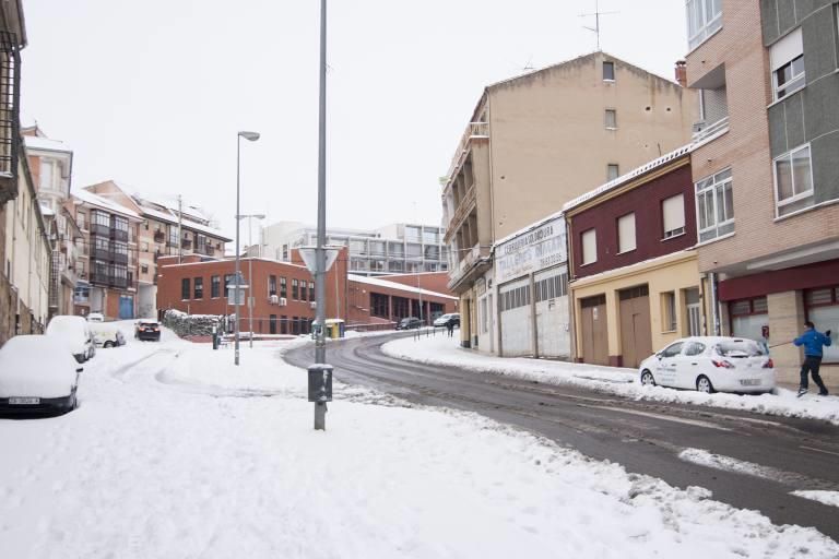 Así ha sido la nevada en Benavente.