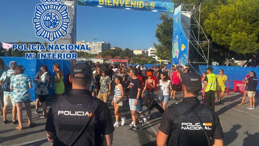 Ocho detenidos en el Low Festival de Benidorm con 37 teléfonos móviles robados