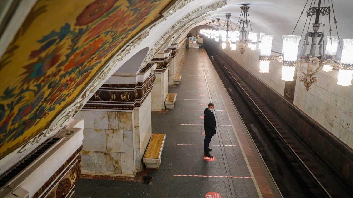 Una estación del metro de Moscú