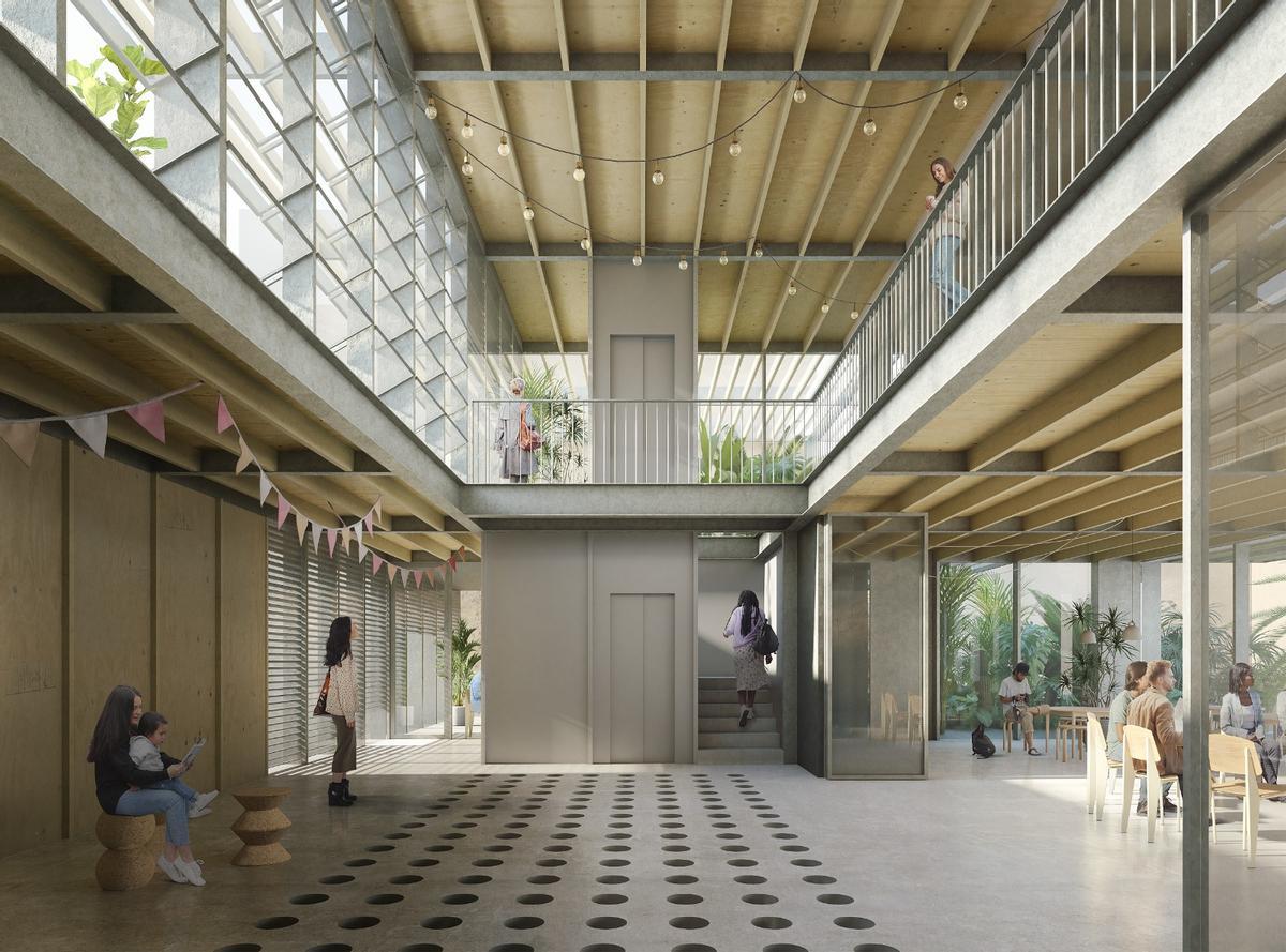El posible interior del futuro Taller Masriera, dominado por la luz natural