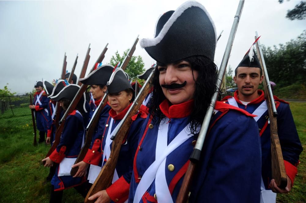 La lluvia no amilanó a los combatientes valgueses, que avasallaron a las tropas francesas hasta su rendición.