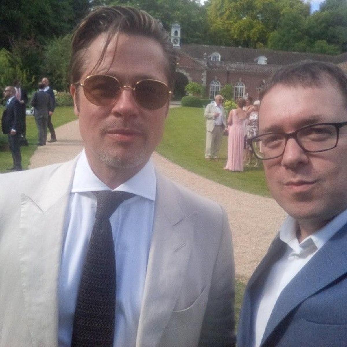 Brad Pitt en la boda de Guy Ritchie