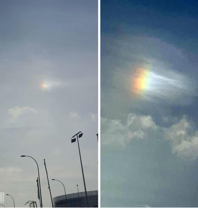 Parhelio, el raro fenómeno que se ha podido ver esta semana en el cielo de Alicante