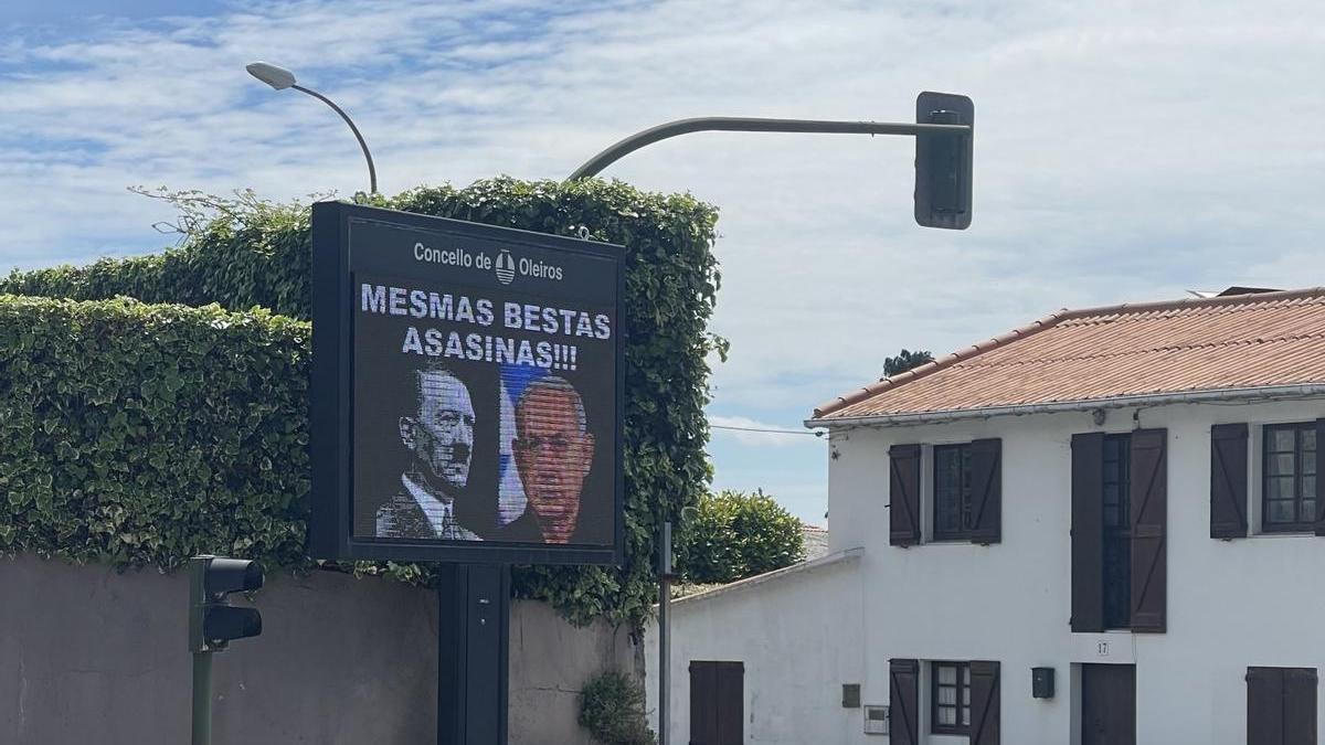 Una imagen de los paneles informativos denunciados por la Asociación Acción y Comunicación Sobre Oriente Medio