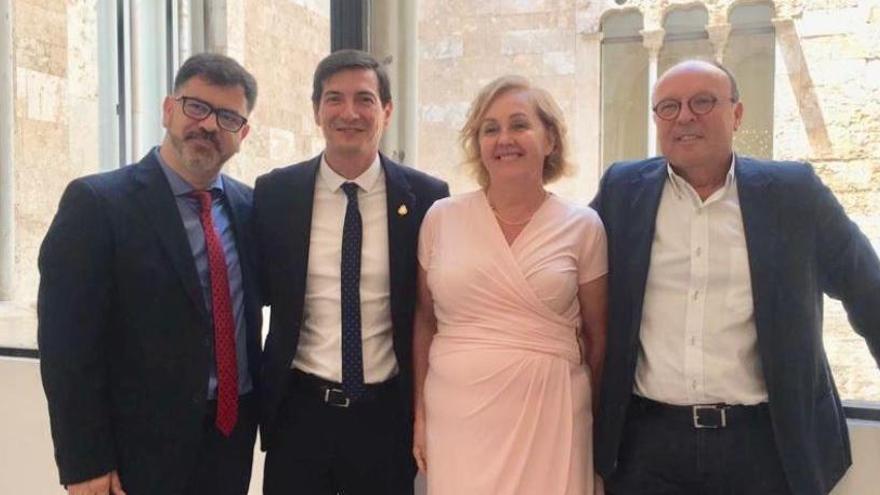 Emili Altur, Rafa Garcia, Pepa Andrés y Pepe Ruiz en la diputación de València.