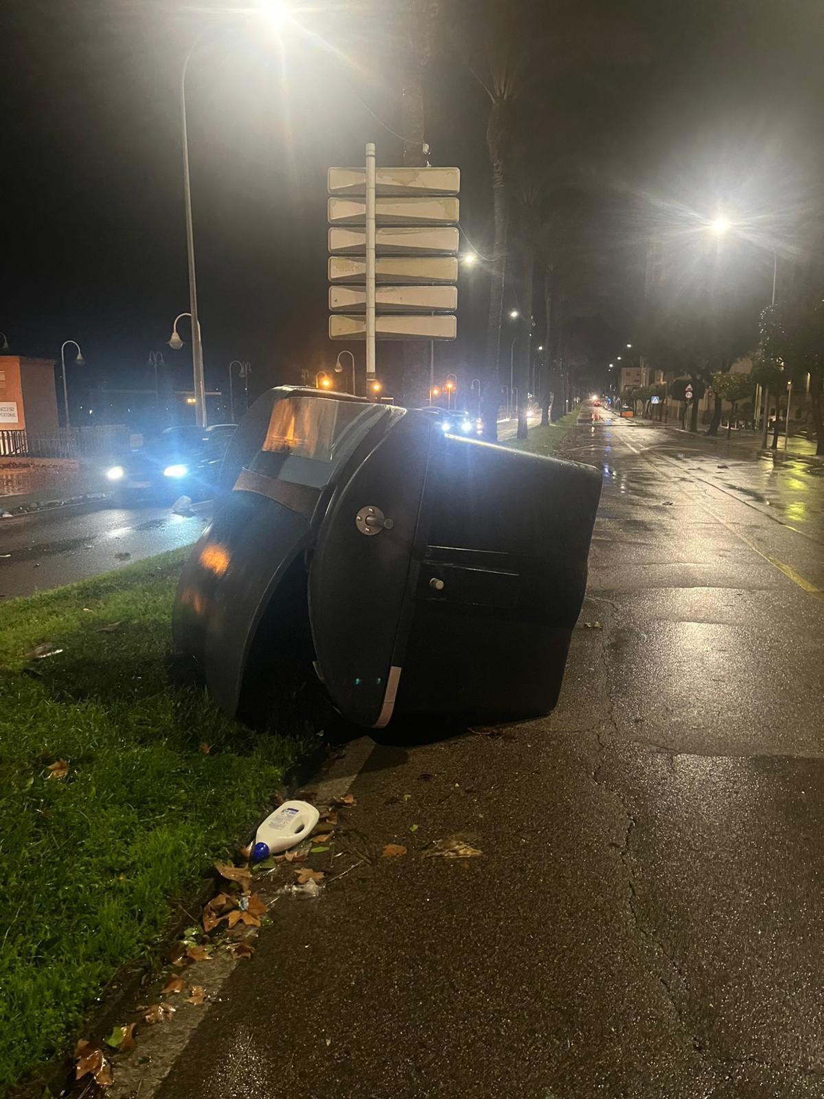 Daños causados por el vendaval.