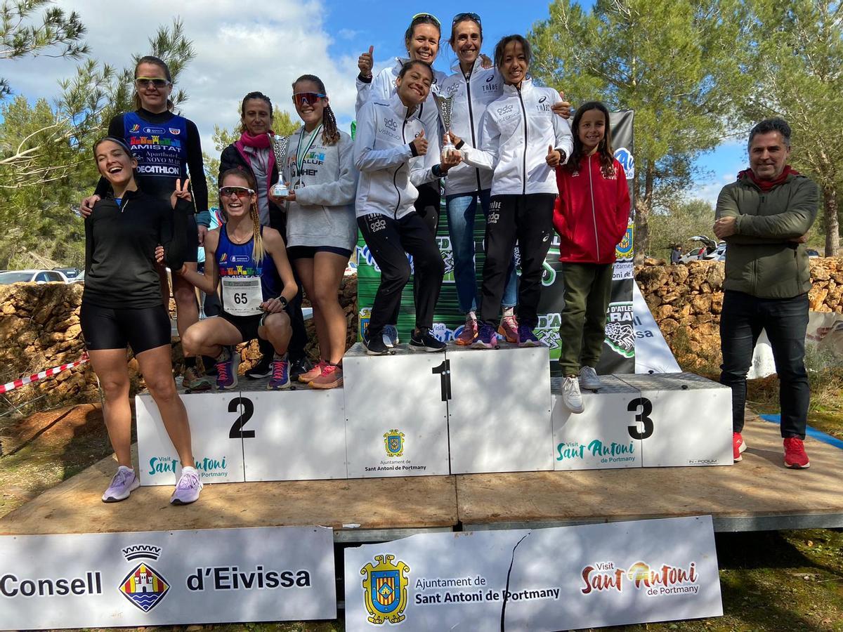 cross podio femenino. Atletismo. Campeonato de Baleares de cross