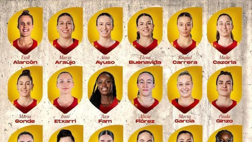 Carrera, Buenavida, Flórez, Pueyo y Araújo estarán con España en la preparación del Mundial