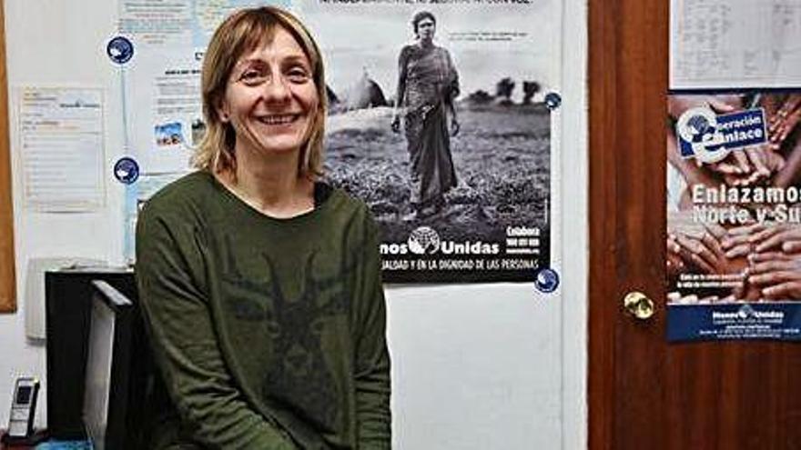 La voluntaria Lucía Buzón, en la sede de Manos Unidas en Ibiza, donde ayer hizo un balance de su viaje al país andino.