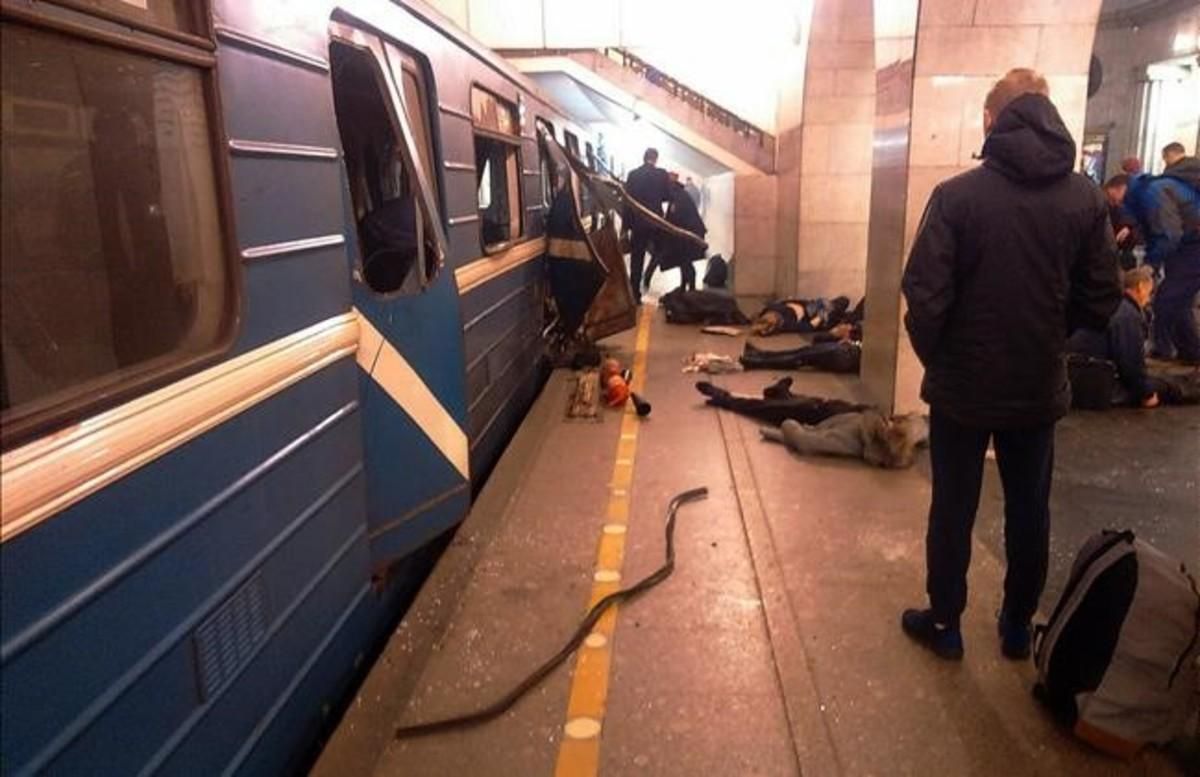 Las imágenes de la explosión en el metro de San Petersburgo