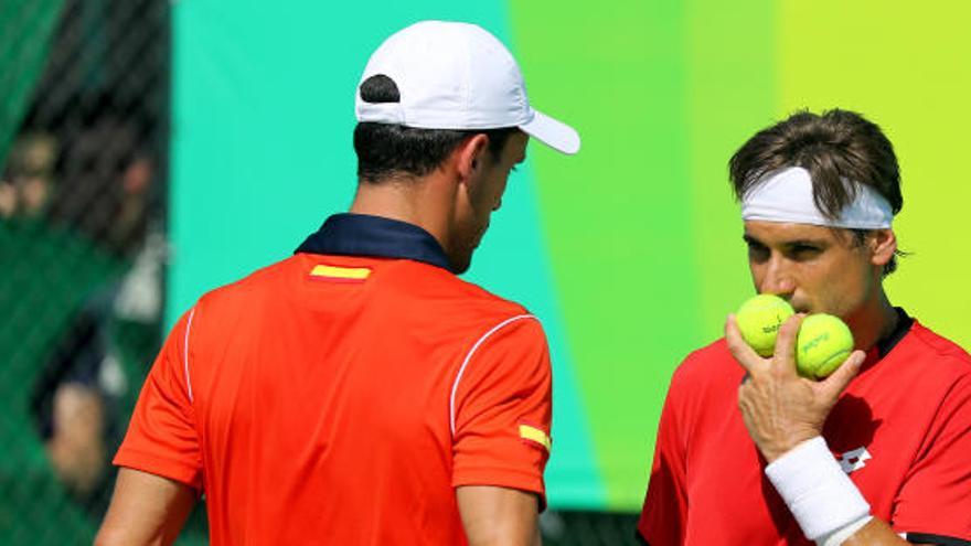 Roberto Bautista (i) y David Ferrer (d) formaron pareja en los Juegos Olímpicos Río 2016.