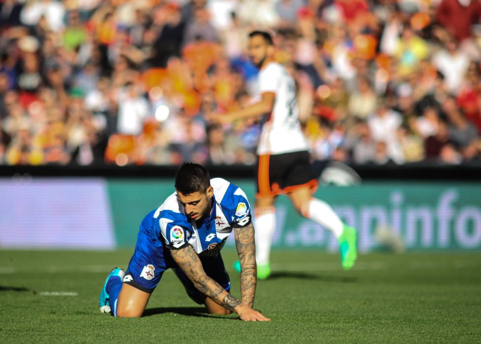 El Dépor cae con claridad en Mestalla