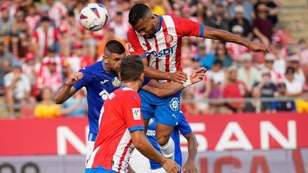 Yangel Herrera, autor del primer tanto del Girona ante el Getafe