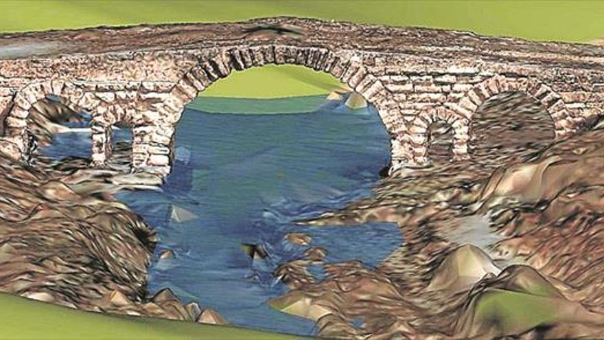 Recogen un registro digital del puente romano de Villa del Río