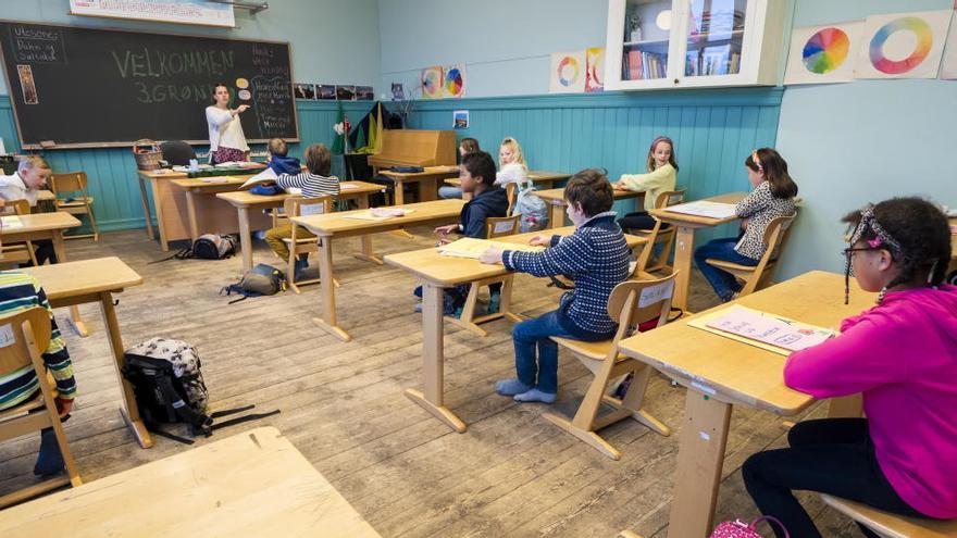 Alumnos en una escuela de Oslo (Noruega).