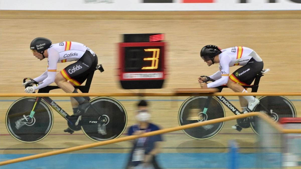 Juan Peralta y Ekain Jiménez, durante los campeonatos