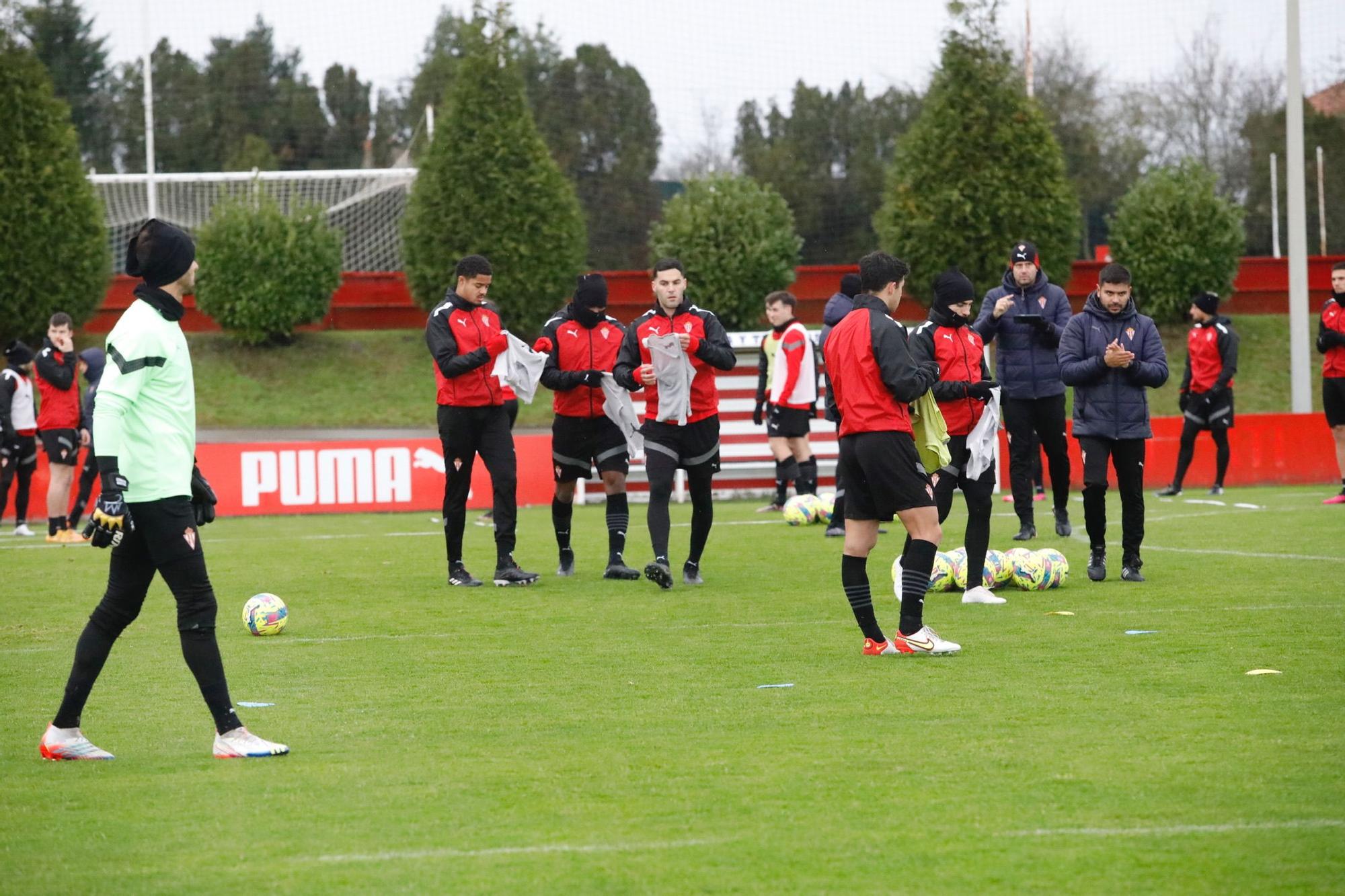 En imágenes: Entrenamiento del Sporting en Mareo