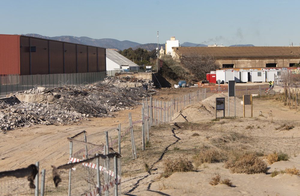 Estado de las obras en el Pantalán del Port de Sagunt