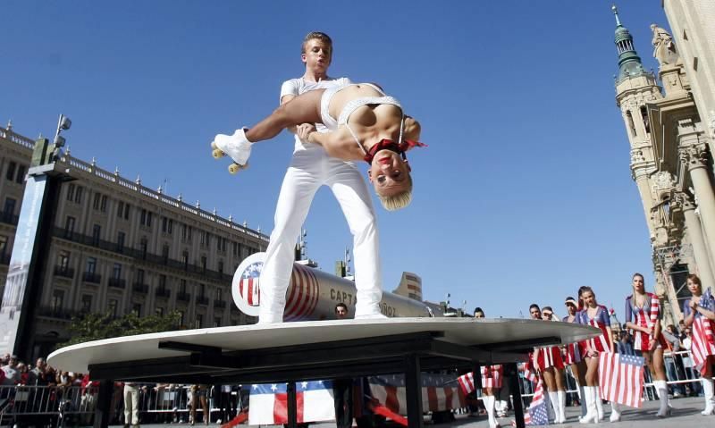 Presentación del Circo Italiano en la Plaza del PIlar