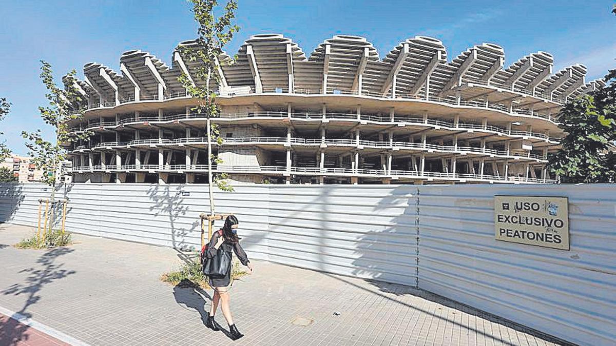 Una imagen de las obras del nuevo estadio del Valencia CF