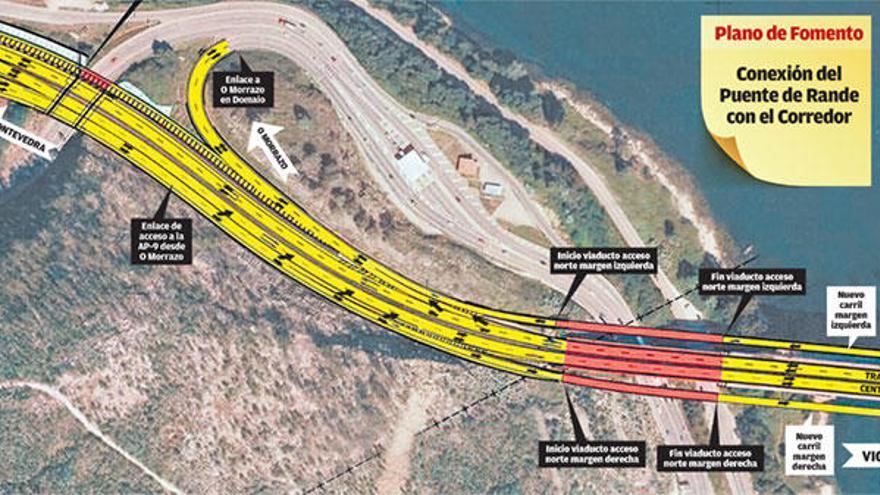 Trazado nuevo en donde se permite la interconexión del tercer carril y los troncales.