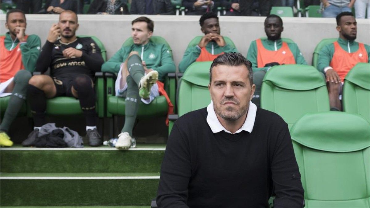 Óscar García Junyent, durante su etapa en el Sant Étienne