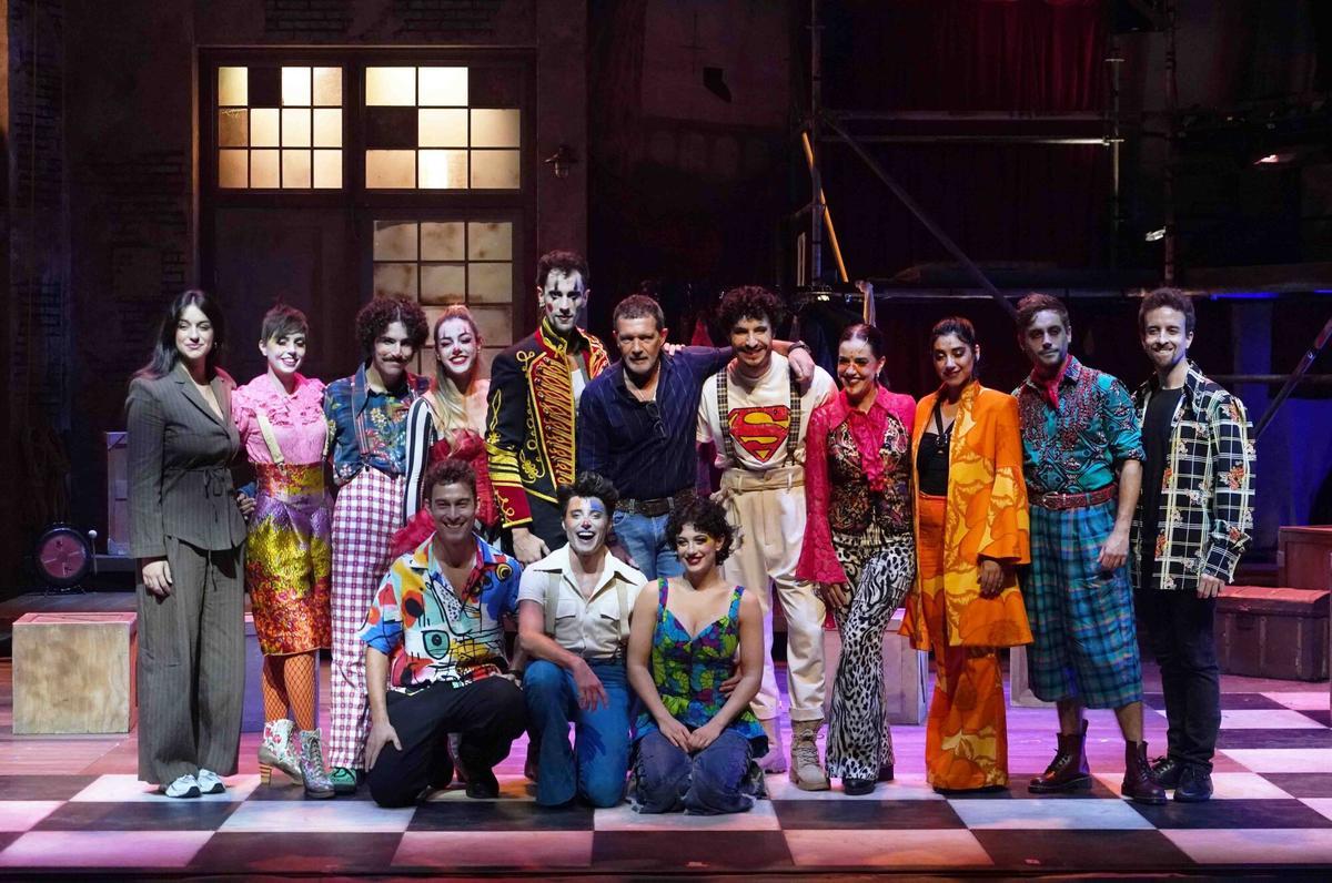 Pase gráfico del espectáculo 'Godspell'. Rueda de prensa con la compañía del musical y a la que asisten Antonio Banderas, director y productor de Godspell, y los intérpretes Javier Ariano, Aaron Cobos, Andro Crespo, Paula Díaz, Ferran Fabá, Angy Fernández, Laia Prats, Roko, Estibalitz Ruiz, Hugo Ruiz, Ana Domínguez, Bella Exum, Raúl Ortiz, Alex Parra