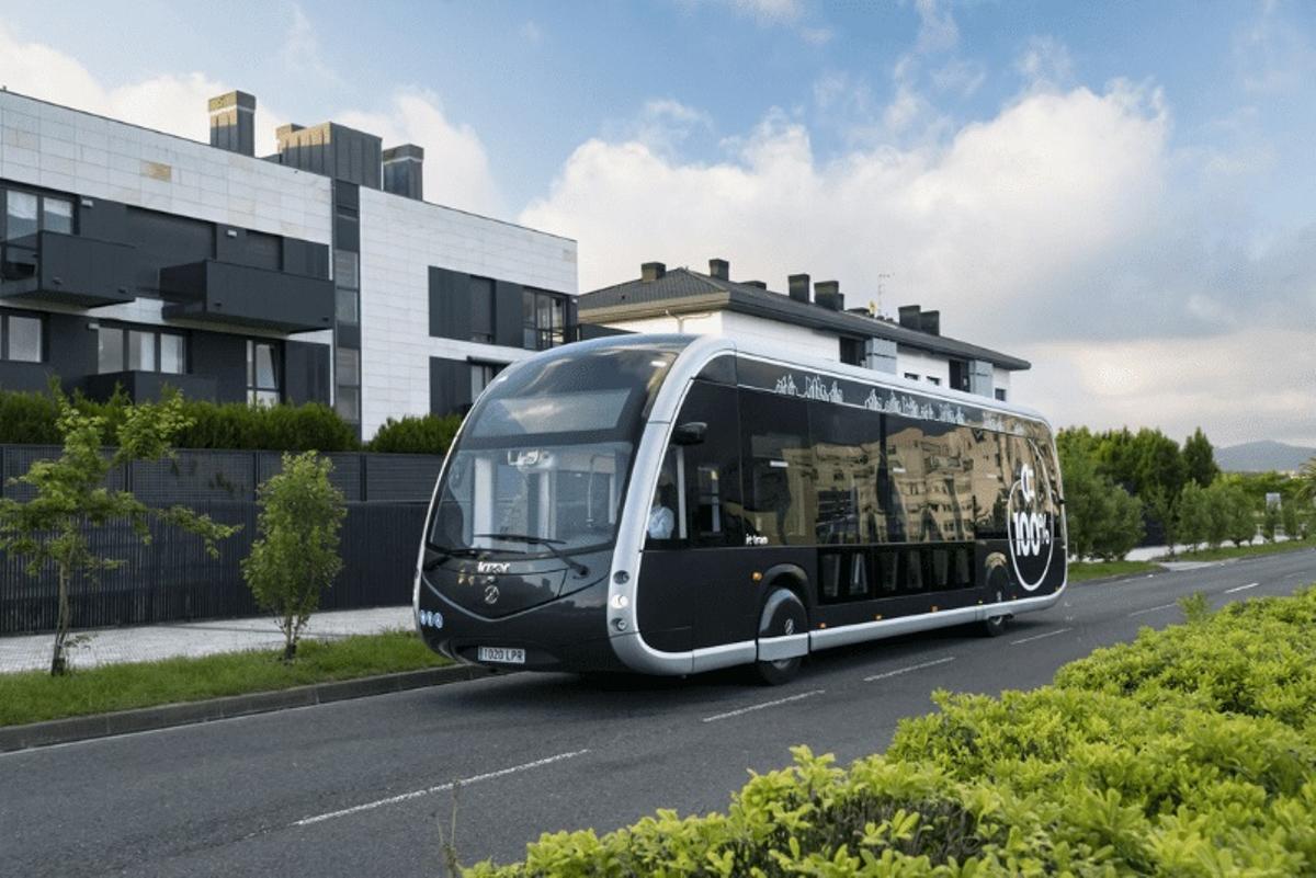 Un autobús eléctrico en Pamplona