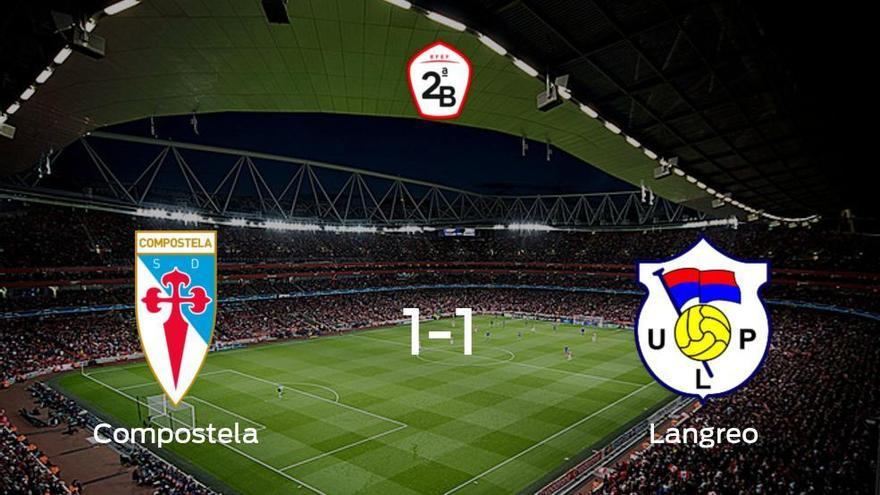 El Compostela y el Langreo se reparten los puntos tras su empate a uno