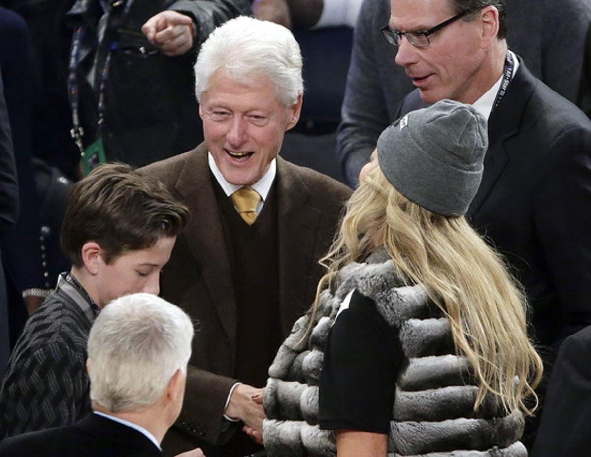 El expresidente de EEUU Bill Clinton no se quiso perder el Partido de las Estrellas.