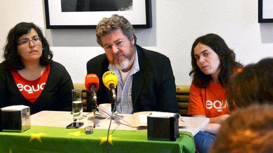 Juan López de Uralde, coportavoz de EquoFederal, presentando en A Coruña la coalición &#039;Primavera Europea&#039;.