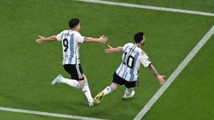 El gol de Messi ante México en el Mundial y la celebración de Argentina