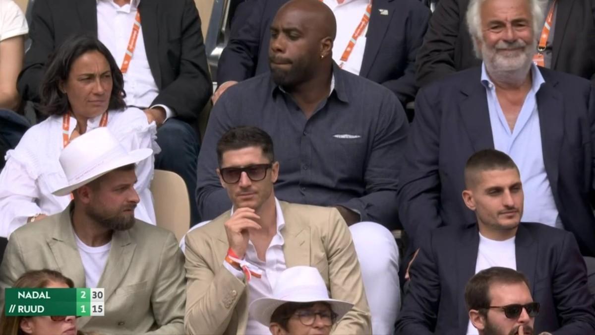 Lewandowski y Verratti, en Roland Garros