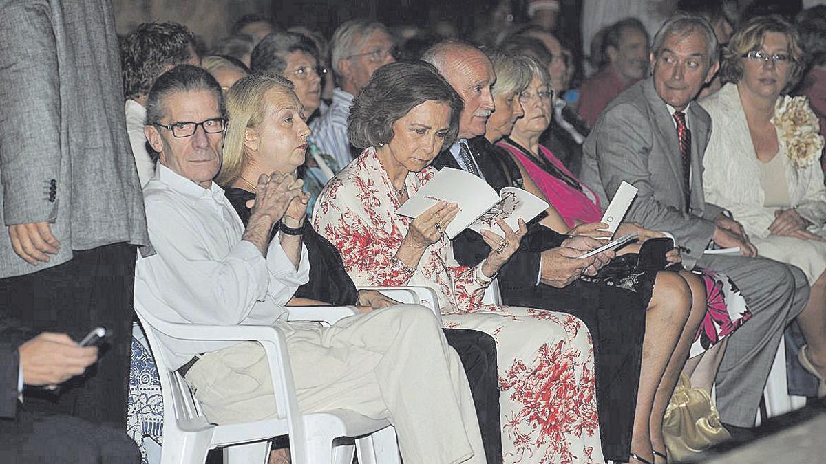 Doña Sofía, en Valldemossa, en la inauguración del Festival Chopin de 2012.