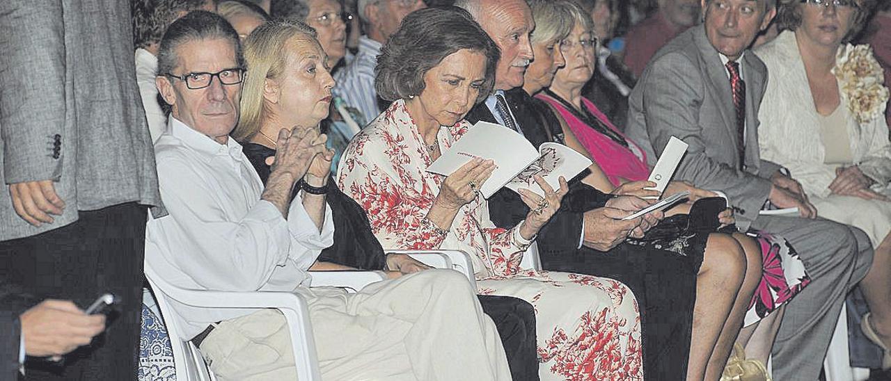 Doña Sofía, en Valldemossa, en la inauguración del Festival Chopin de 2012.