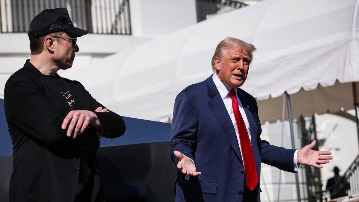 El presidente de EEUU, Donald Trump, junto al magnate Elon Musk.