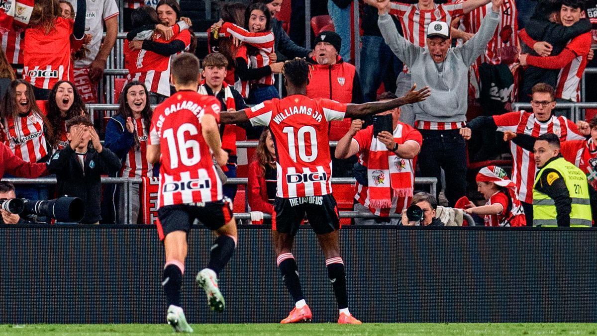 Nico Williams anotó el gol de la remontada ante el Rayo Vallecano